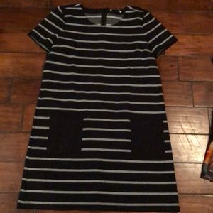 Black and gray dress